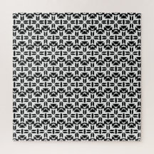 Elegant Black and White Geometric Pattern