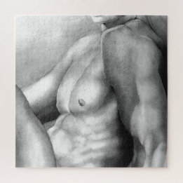 Puzzle Elegante arte de mano refinado masculino desnudo a