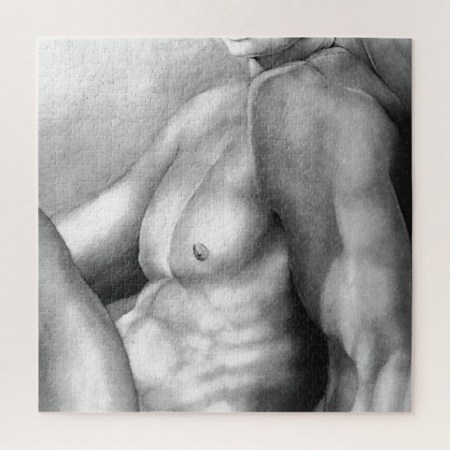 Puzzle Elegante arte de mano refinado masculino desnudo a (Vertical)