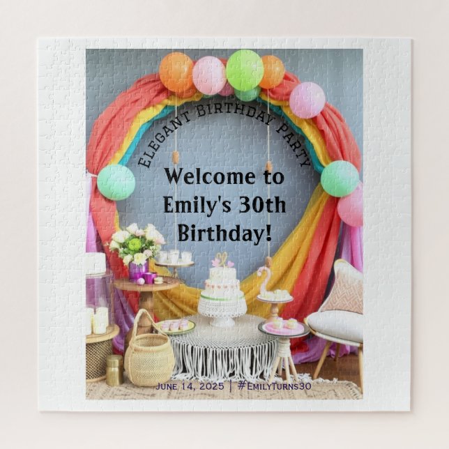 Puzzle Elegante bienvenida a la fiesta de cumpleaños (Vertical)
