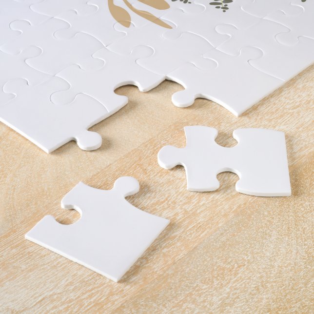 Puzzle Elegante Bouquet Floral Girly cantando encantadora (Lado)