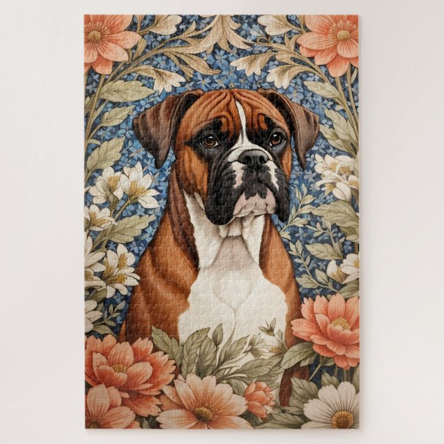 Puzzle Elegante Boxer William Morris Inspirado  (Vertical)