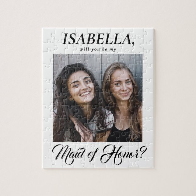 Puzzle Elegante caligrafía empleada de honor foto propues (Vertical)