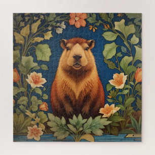 Puzzle Elegante Capibara - Inspirado por William Morris