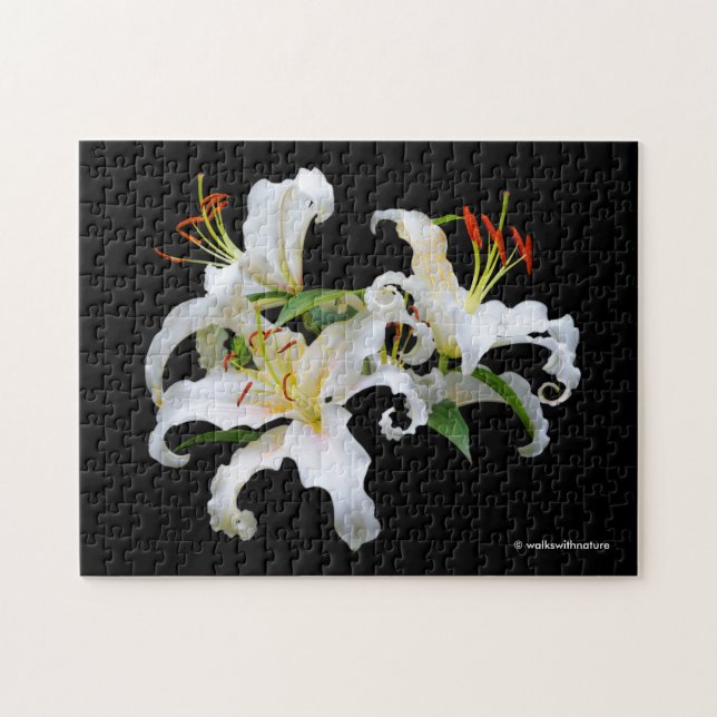 Puzzle Elegante Casa Blanca White Oriental Lilies (Horizontal)