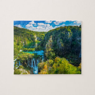 Puzzle Elegante cascada escénica, Croacia