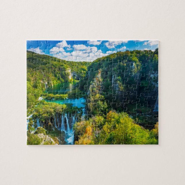 Puzzle Elegante cascada escénica, Croacia (Horizontal)