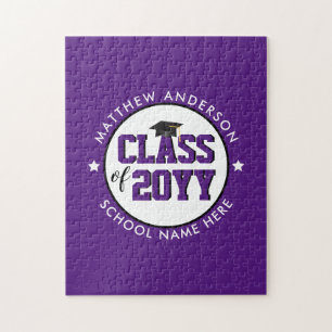 Puzzle Elegante Clase Real Morada de Graduación 2023