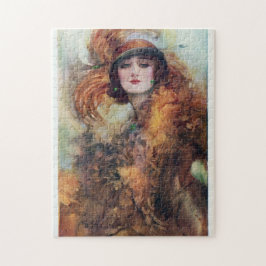 Puzzle Elegante dama de época Art Deco