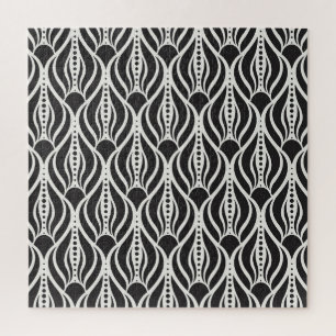 Puzzle Elegante damasco floral, arte nuevo sin costura