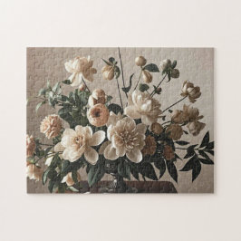 Puzzle Elegante, de inspiración vintage, floral suave y d