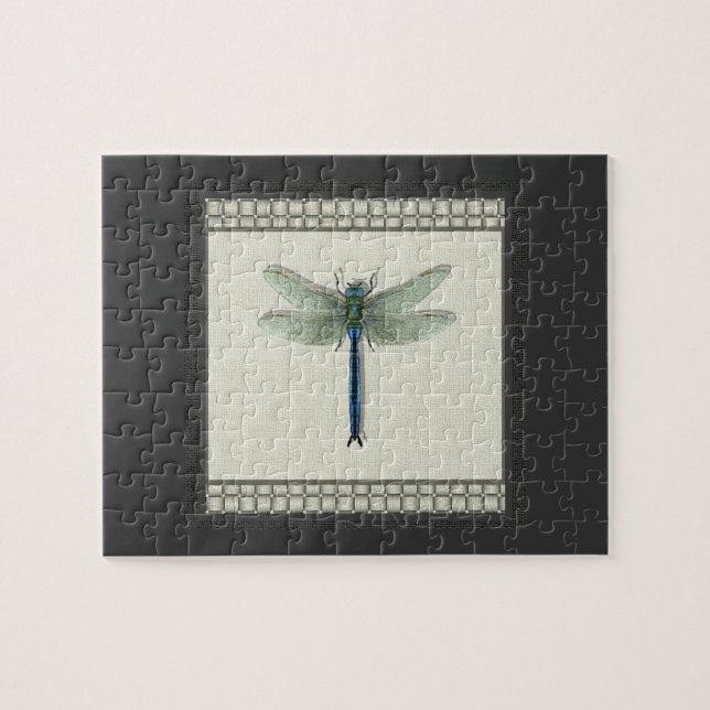 Puzzle Elegante Dragonfly azul (Horizontal)