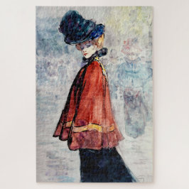 Puzzle Elegante en pintura de capa roja de Henry Somm