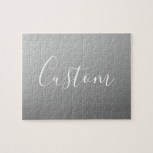 Puzzle Elegante escritura de guión blanco moderno gradien
