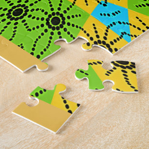 Puzzle ¡Elegante estampado de arte vectorial con motivo d