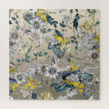 Elegante floral dorada vintage de color gris amari