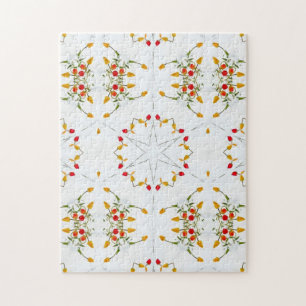 Puzzle Elegante Floral Vintage