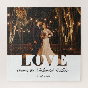 Puzzle Elegante foto de boda Keepsake