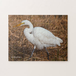 Puzzle Elegante Gran Egret en los carrizos