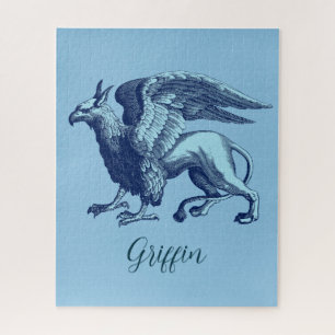 Puzzle Elegante Griffin azul índigo - Legendarios bichos