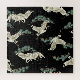 Puzzle Elegante grúa japonesa: representación artística.