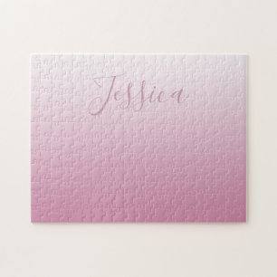 Puzzle Elegante guión y editable rosa (cualquier color) O