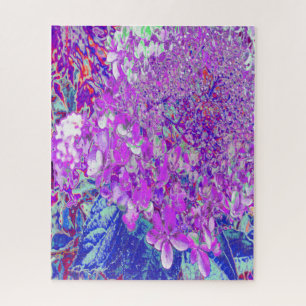 Puzzle Elegante hidrangea liga púrpura y azul