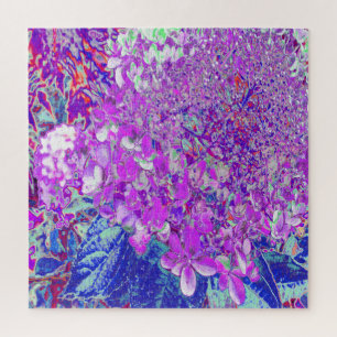 Puzzle Elegante Hortensia Limelight Púrpura y Azul