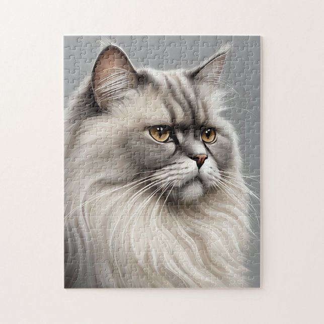 Puzzle Elegante Ilustracion de gato persa (Vertical)
