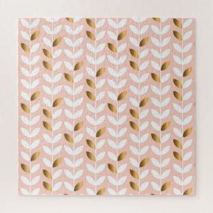 Puzzle Elegante Leafs de Oro: Rosy Vintage.