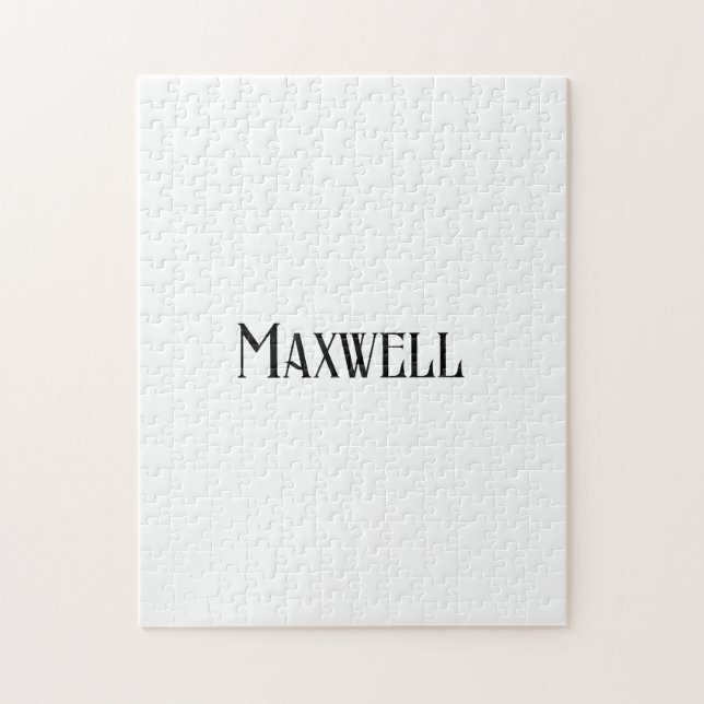 Puzzle Elegante nombre moderno de familia negra (Vertical)