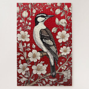 Puzzle Elegante pájaro carpintero Floral William Morris i