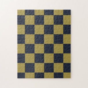 Puzzle Elegante patrón de oro y azul marino