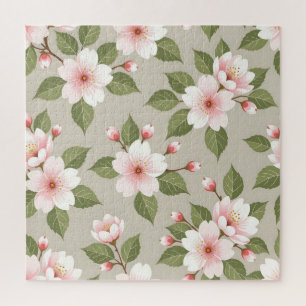 Puzzle Elegante patrón sin fisuras de flores de cerezo