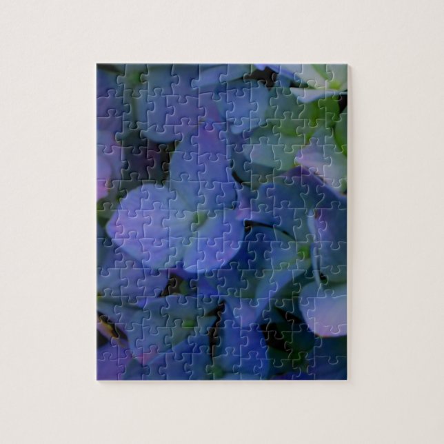 Puzzle Elegante polvoriento azul violeta floral (Vertical)