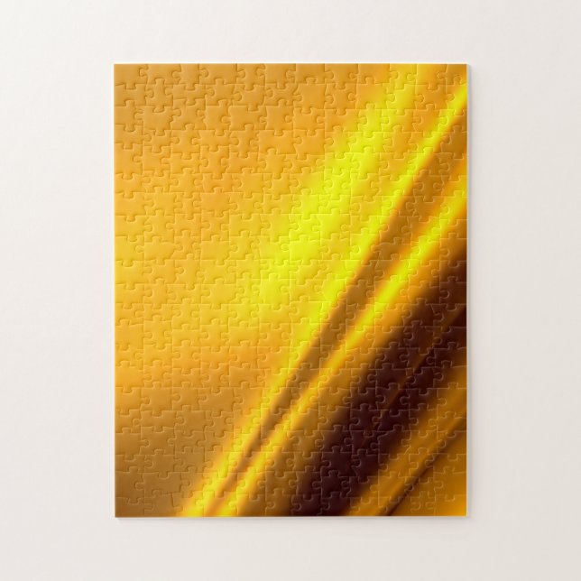 Puzzle Elegante rayado de satén dorado (Vertical)