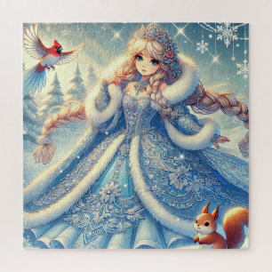 Puzzle Elegante Reina de la Nieve en País de las Maravill