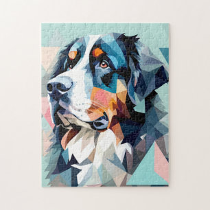 Puzzle Elegante retrato de perro montaña bernesa