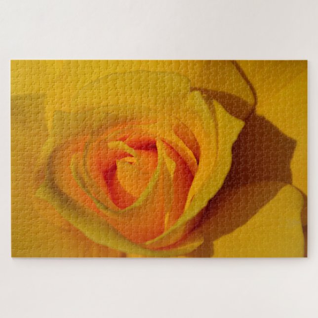 Puzzle Elegante rosa floral amarillo (Horizontal)