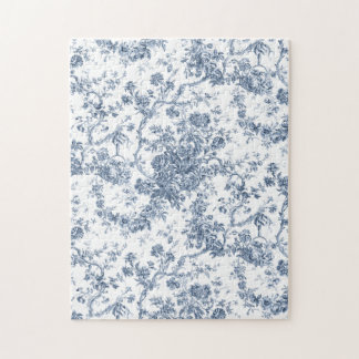 Puzzle Elegante Vintage francés grabado en toile floral-a