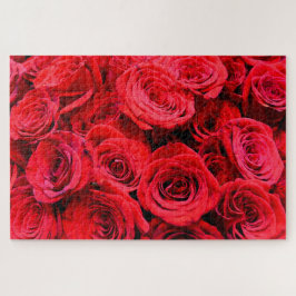 Puzzle Elegantes flores rojas florales Roses Rojos rosa j
