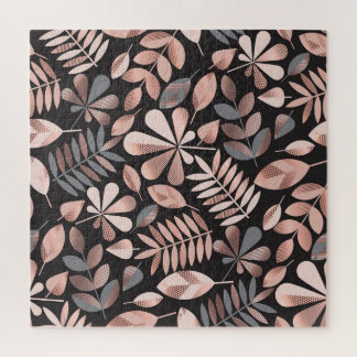 Puzzle Elegantes hojas otoñales: Geométricas Pastel