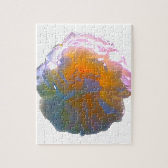 Puzzle Elegantes rosas de color melocotón blanco naranja (Vertical)