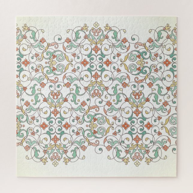 Puzzle Elemento de borde ornamentado oriental. (Vertical)