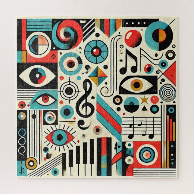 Puzzle Elementos musicales y artísticos (Vertical)