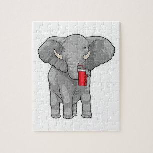 Puzzle Elephant Beber mug