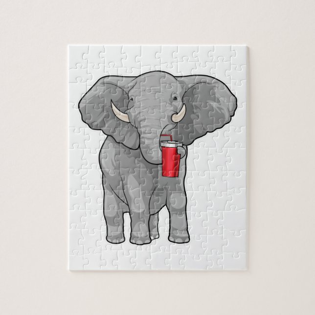 Puzzle Elephant Beber mug (Vertical)