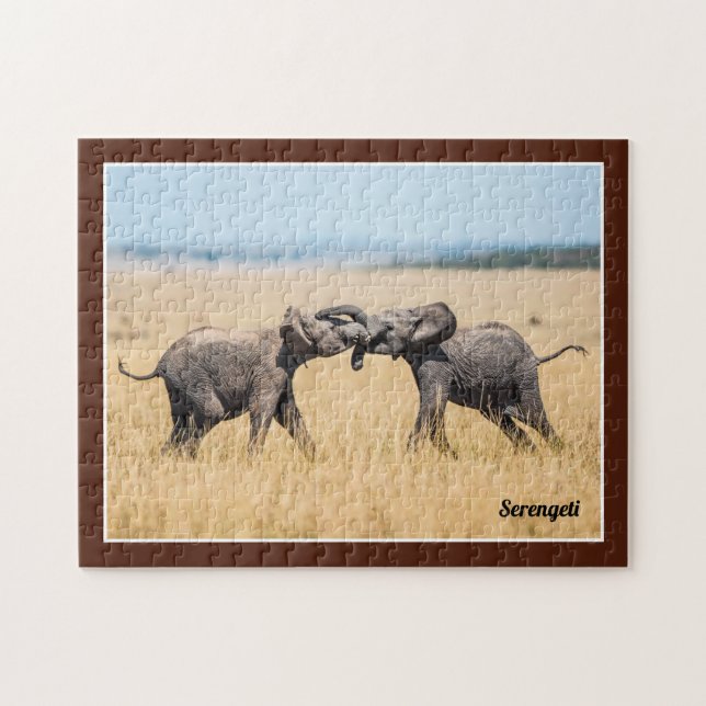 Puzzle Elephant Serengeti Africa Savanna Wildlife (Horizontal)
