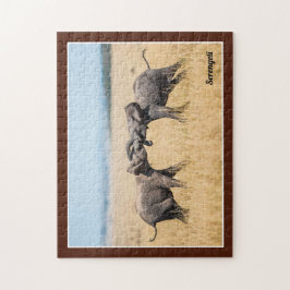 Puzzle Elephant Serengeti Africa Savanna Wildlife