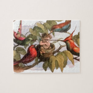 Puzzle Elf Bird Cute Elves Tree Fairy Tale